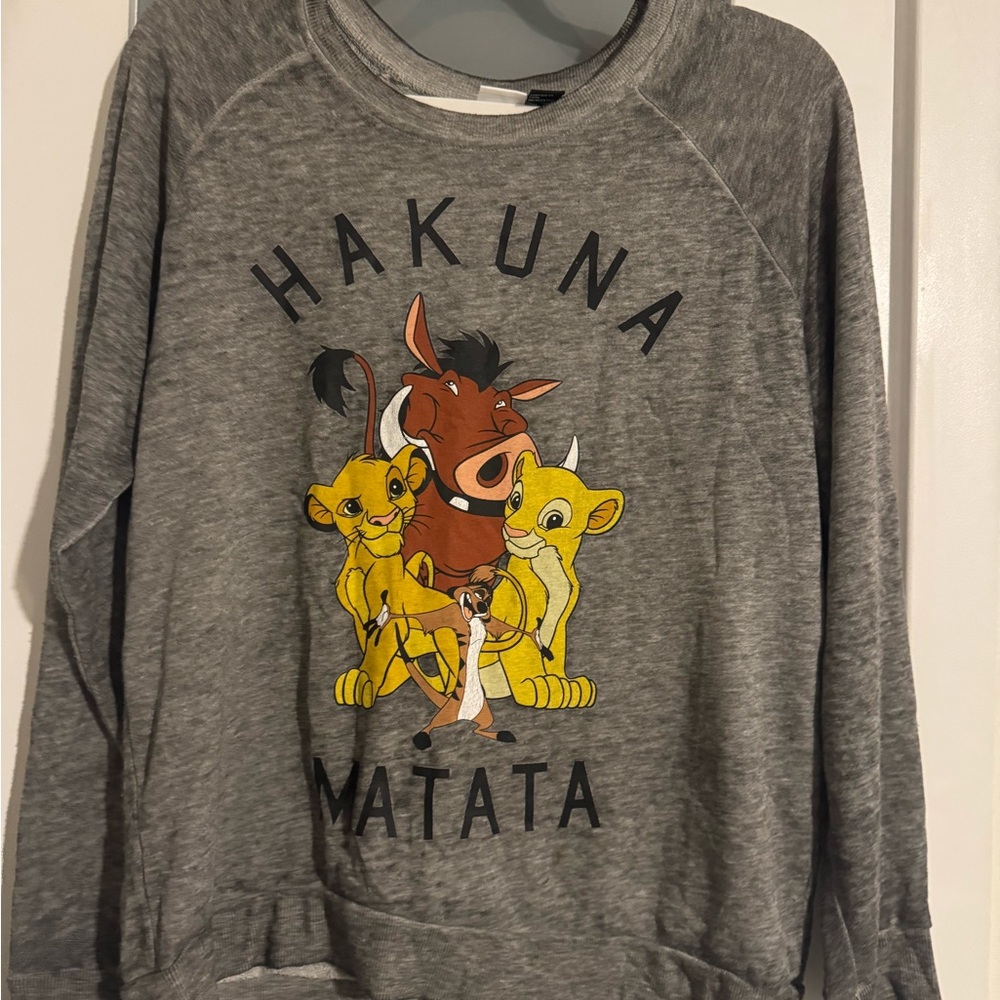 Forever21 Disney Gray Hakuna Matata Sweatshirt